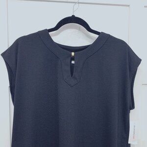 Liz Claiborne Women's Black Short Sleeve Knit Top Tee Size L Large
